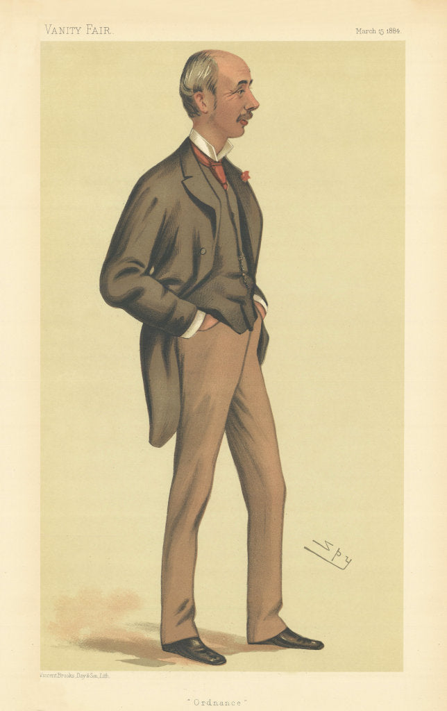 VANITY FAIR SPY CARTOON Henry Robert Brand 'Ordnance' Hampshire 1884 old print